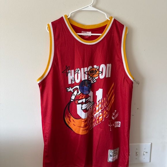 Mitchell & Ness Red Houston Rockets Jersey